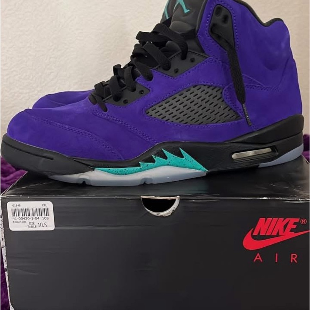 Nike Air Purple and Black Sneakers